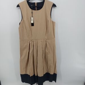 Talbots Fit and Flare Midi Pleated Dress  Size 12